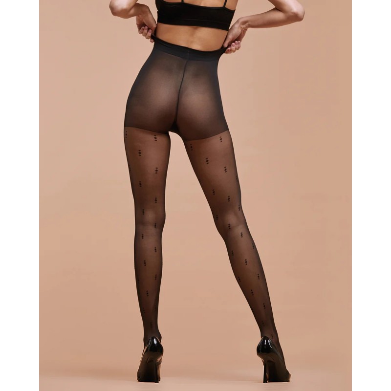 Pompea - CL Topazio Γυναικείo Διάφανο Ελαστικό Καλσόν 30Den με Διακριτικό Γεωμετρικό Σχέδιο