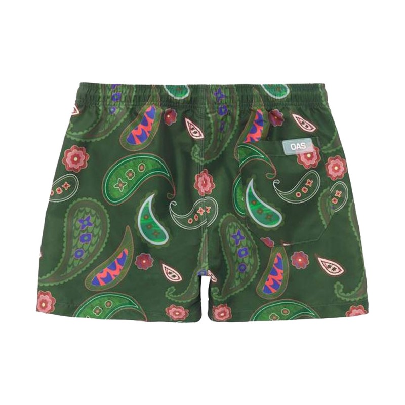 OAS - Ανδρικό Μαγιό Βερμούδα - Green Paisley Swim Shorts