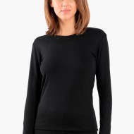 Α.A UNDERWEAR Ισοθερμικό μακρυμάνικο Γυναικείο φανελάκι Μαύρο