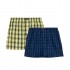 Minerva - Ανδρικό Boxer Popline Φαρδύ Καρό με Άνοιγμα 2 Τεμάχια