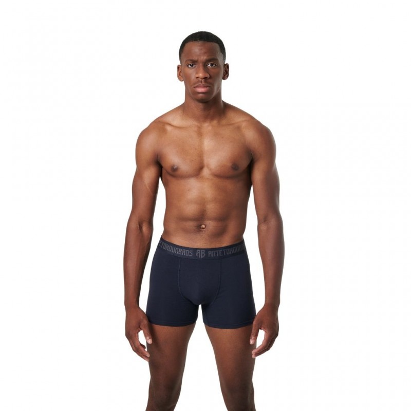 ANTETOKOUNBROS - Ανδρικά Εσώρουχα Boxer 2-Pack Μαύρο/Μπλε