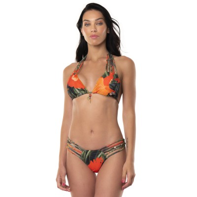 ACQUADICOCCO - Γυναικείο Μαγιό Σετ με Τσαντάκι Triangolo Stringhe Ciondolo Parrots