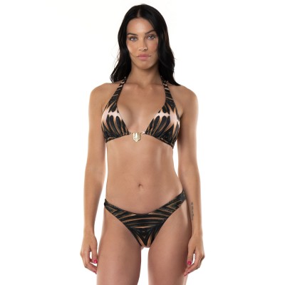 ACQUADICOCCO - Γυναικείο Μαγιό Σετ με Τσαντάκι Bikini Americano Ciondolo Felce