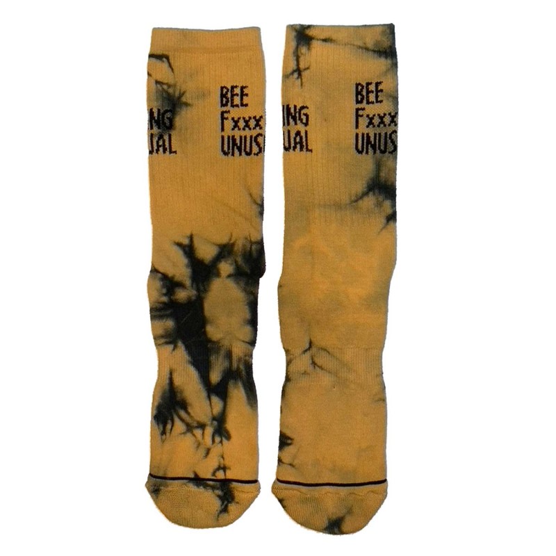BEE UNUSUAL - Tie Dye socks Yellow- Khaki