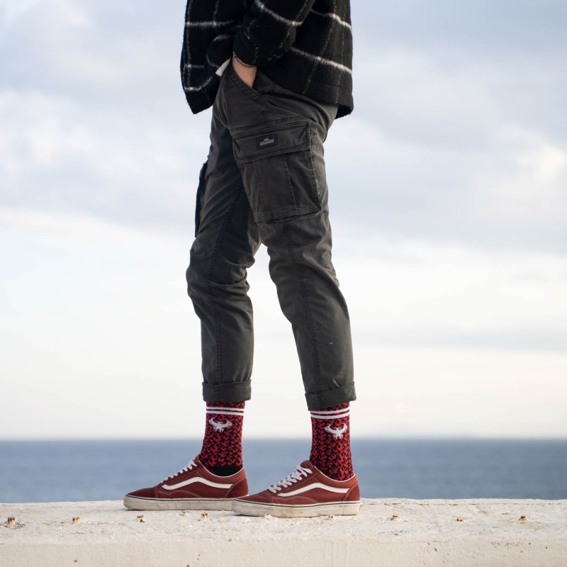 BEE UNUSUAL - “Rebirth” Phoenix red socks