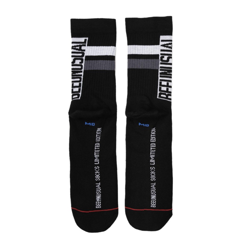 BEE UNUSUAL - “Original” Solid Crew 2pack Black Socks