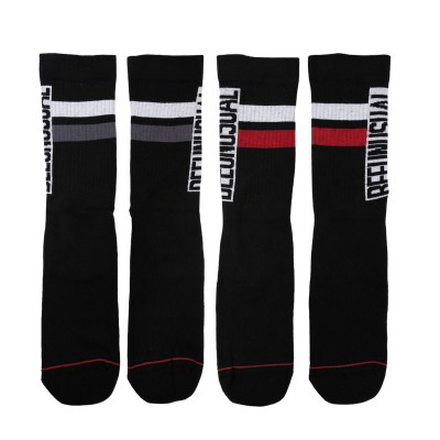 BEE UNUSUAL - “Original” Solid Crew 2pack Black Socks