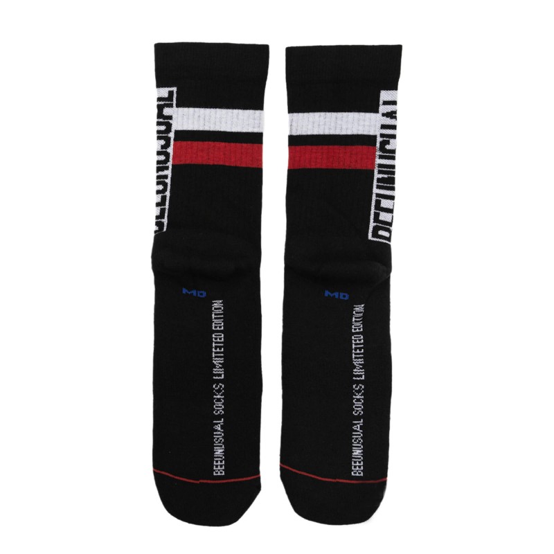 BEE UNUSUAL - “Original” Solid Crew 2pack Black Socks