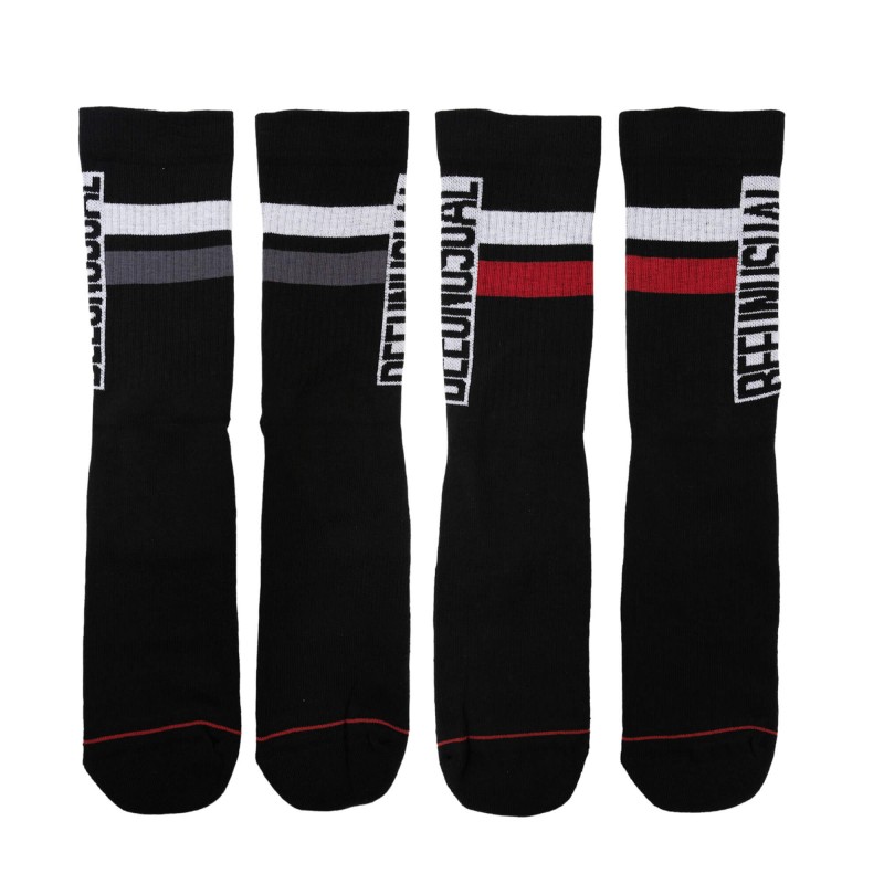 BEE UNUSUAL - “Original” Solid Crew 2pack Black Socks