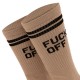 BEE UNUSUAL - “Fuck Off” Beige Socks