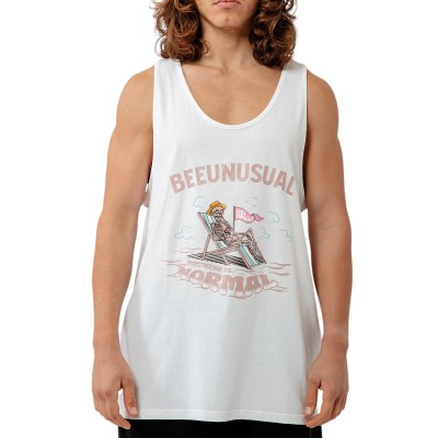 BEE UNUSUAL - Ανδρική Αμάνικη Μπλούζα Relax Tank Top White