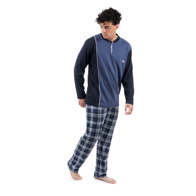 Billy - Ανδρική Χειμερινή Πυτζάμα με Πατιλέτα 100% Βαμβάκι