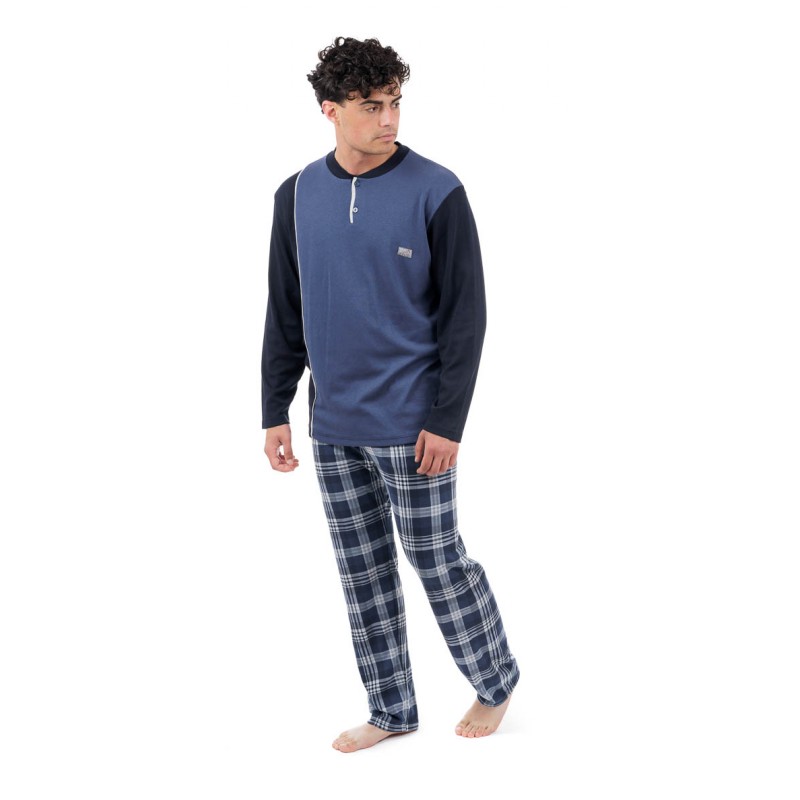 Billy - Ανδρική Χειμερινή Πυτζάμα με Πατιλέτα 100% Βαμβάκι