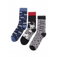 WALK Unisex Κάλτσες με Σχέδιο Galaxy 3-Pack Giftbox