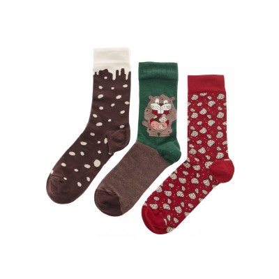 WALK Unisex Κάλτσες με Σχέδιο Cookies 3-Pack Giftbox