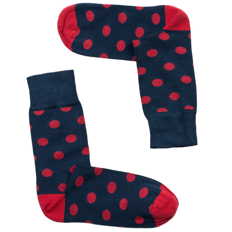 Banana Socks Fashion Πουά - Μπλε/Κόκκινο