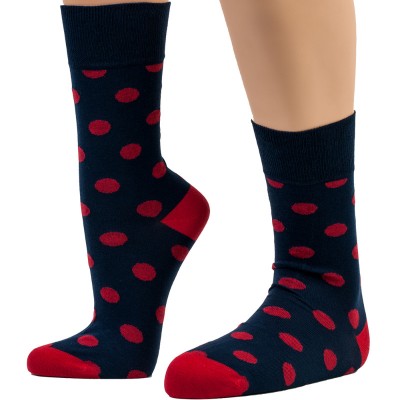 Banana Socks Fashion Πουά - Μπλε/Κόκκινο