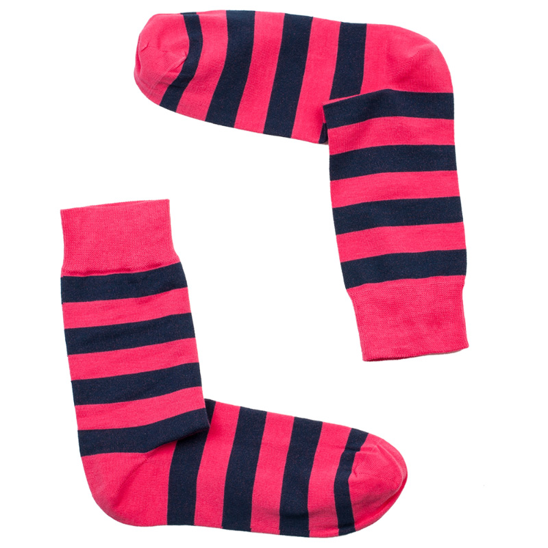 Banana Socks Fashion Ριγέ - Ροζ/Μπλε