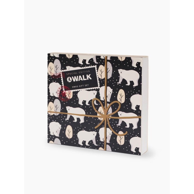 WALK - Unisex Κάλτσες Bamboo με Σχέδιο Christmas Gift Box 2 Ζεύγη