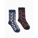 WALK - Unisex Κάλτσες Bamboo με Σχέδιο Christmas Gift Box 2 Ζεύγη