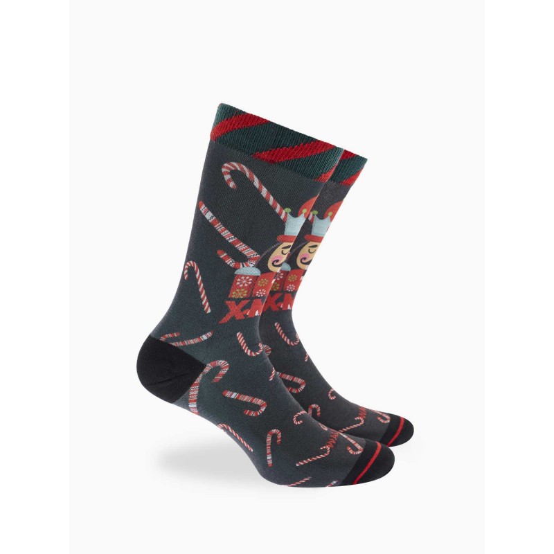 WALK - Unisex Κάλτσες Bamboo Printed σε Χριστουγεννιάτικο Στολίδι