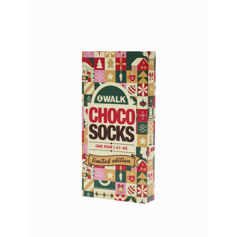 WALK - Unisex Κάλτσες Bamboo με Σχέδιο X-MAS CHOCO Gift Box WALK - Unisex Κάλτσες Bamboo με Σχέδιο X-MAS CHOCO Gift Box