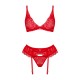 Obsessive - Chilisa Set Bra, Garter Belt and Thong