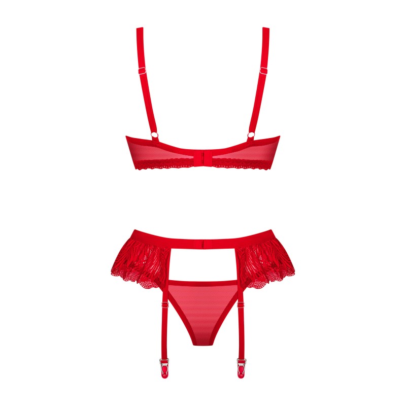 Obsessive - Chilisa Set Bra, Garter Belt and Thong