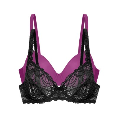 Dorina - Γυναικείο Σουτιέν Angie με Μπανέλα Χωρίς Ενίσχυση 2pcs PACK 1+1 Δώρο