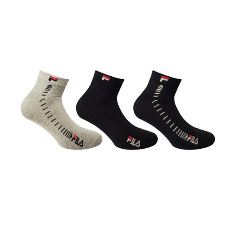 FILA Socks - Ανδρική Κάλτσα Ημίκοντη - Σετ με 3 Ζεύγη