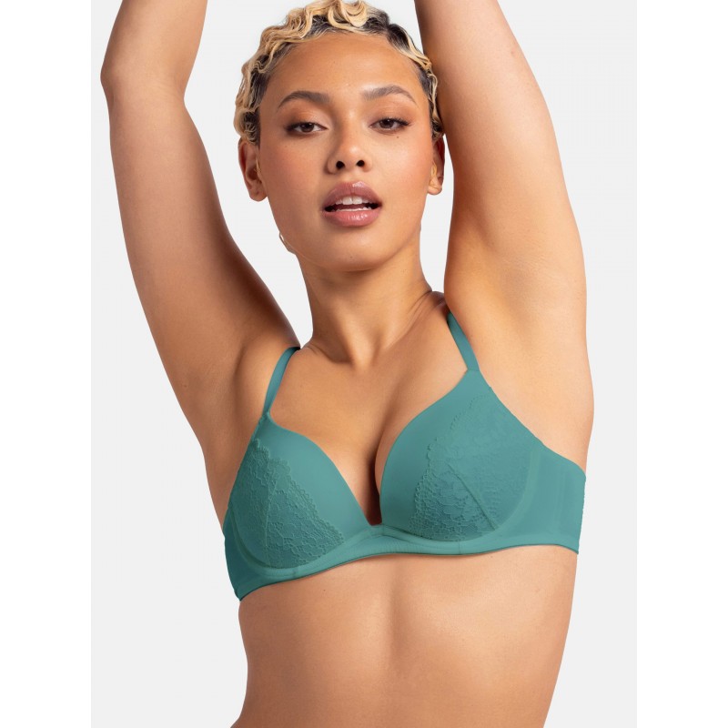 Dorina - Γυναικείο Σουτιέν Yahara Push Up Plunge 2pcs PACK 1+1 Δώρο