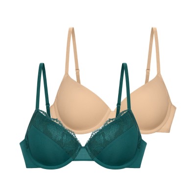 Dorina - Γυναικείο Σουτιέν Sunniva Demi Light Padded 2pcs PACK 1+1 Δώρο
