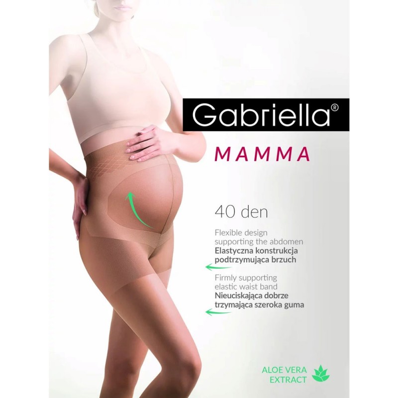 Gabriella - Mamma 40Den Γυναικείο Καλσόν Εγκυμοσύνης Plus Size XL