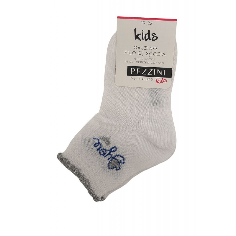 Pezzini - Βαμβακερή Ημίκοντη Κάλτσα για Κορίτσι με Σχέδιο