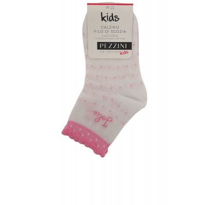 Pezzini - Βαμβακερή Ημίκοντη Κάλτσα για Κορίτσι με Σχέδιο