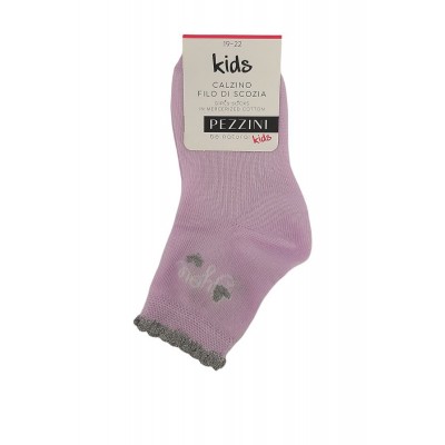 Pezzini - Βαμβακερή Ημίκοντη Κάλτσα για Κορίτσι με Σχέδιο