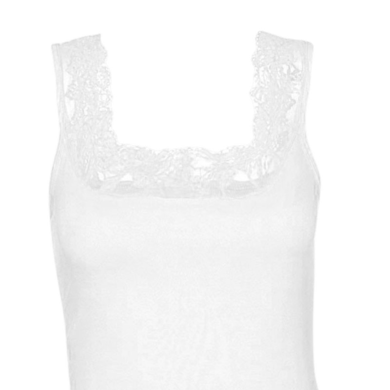 Cotonella - In & Out Γυναικείο Αμάνικο Top με Δαντέλα