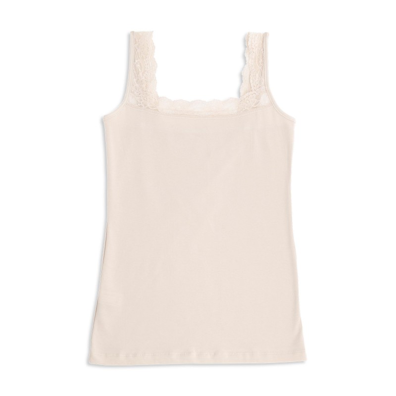 Cotonella - In & Out Γυναικείο Αμάνικο Top με Δαντέλα