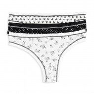 Cotonella - Γυναικεία Βαμβακερά Σλιπ Braziliano Σετ 3 Τεμαχίων