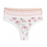 Cotonella - Γυναικεία Βαμβακερά Σλιπ Braziliano Σετ 3 Τεμαχίων