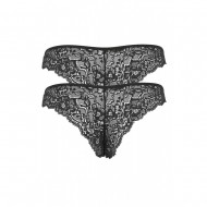 Cotonella - Braziliano Slip με Δαντέλα Πίσω Σετ 2 Τεμαχίων - Βαμβακερά