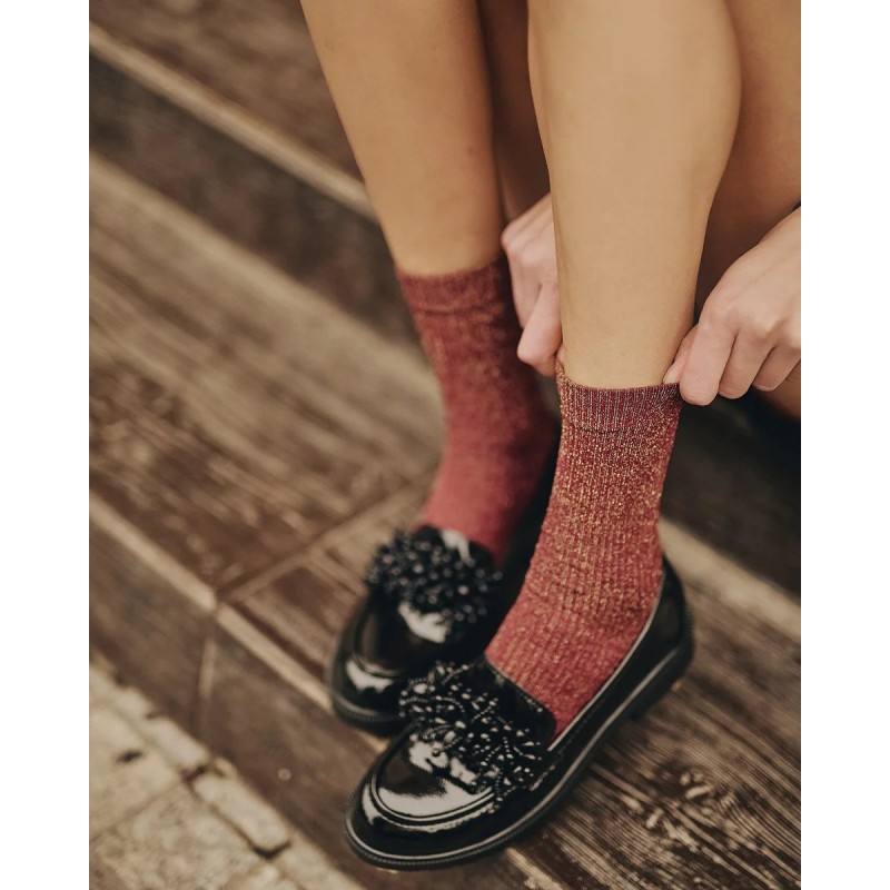 Gabriella - Nora Γυναικείο Καλτσάκι με Σχέδιο Lurex