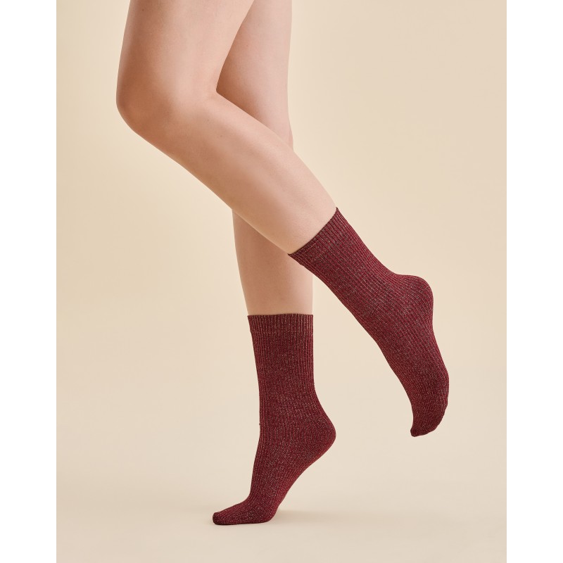 Gabriella - Nora Γυναικείο Καλτσάκι με Σχέδιο Lurex