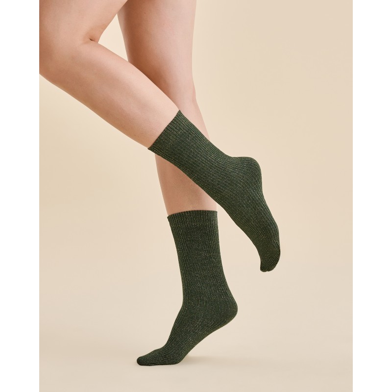 Gabriella - Nora Γυναικείο Καλτσάκι με Σχέδιο Lurex