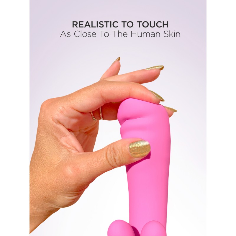 Gvibe - Grabbit Vibrating Dildo Candy Pink