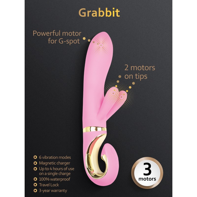 Gvibe - Grabbit Vibrating Dildo Candy Pink