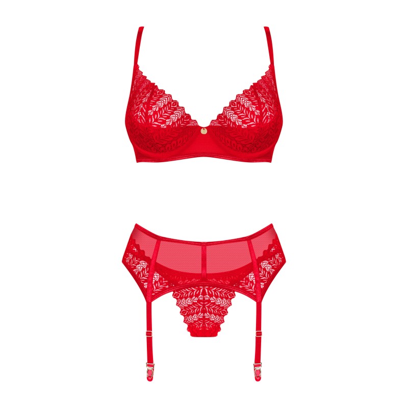 Obsessive - Ingridia Set Bra, Garter Belt and Thong
