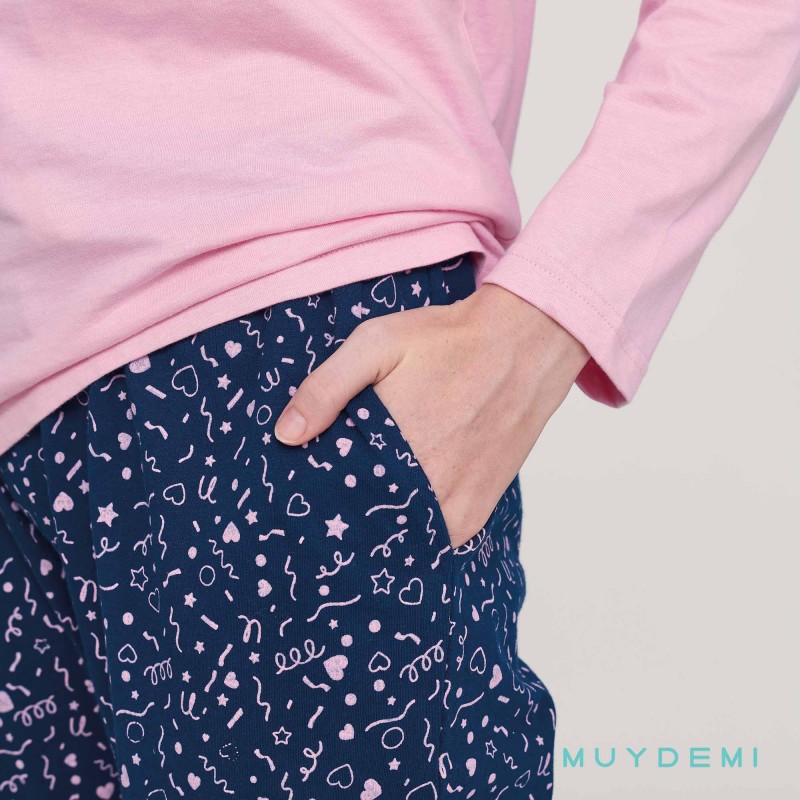 MUYDEMI - Γυναικεία Πυτζάμα Single Jersey Balloon Poodle