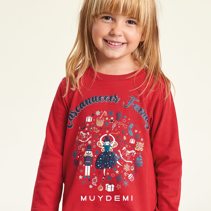 MUYDEMI - Παιδική-Εφηβική Πυτζάμα για Κορίτσι (2 - 16) - Nutcracker XMAS Collection