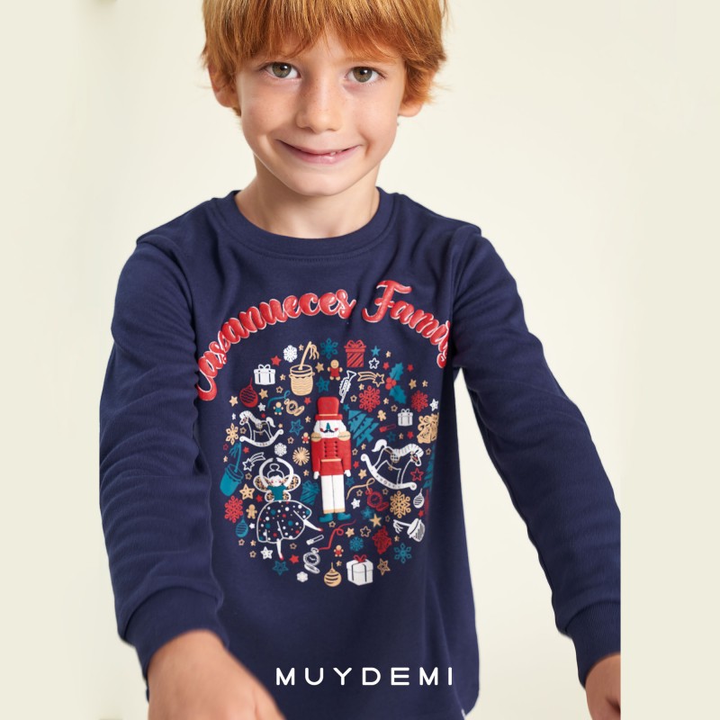 MUYDEMI - Παιδική-Εφηβική Πυτζάμα για Αγόρι (2 - 16) - Nutcracker XMAS Collection